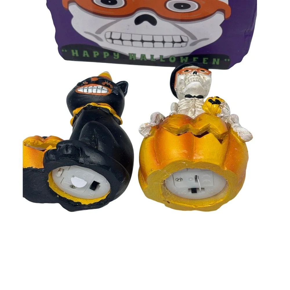 Halloween Bundle Table Covers Go Gnome Lantern Figurines Magnetic Block Puzzle